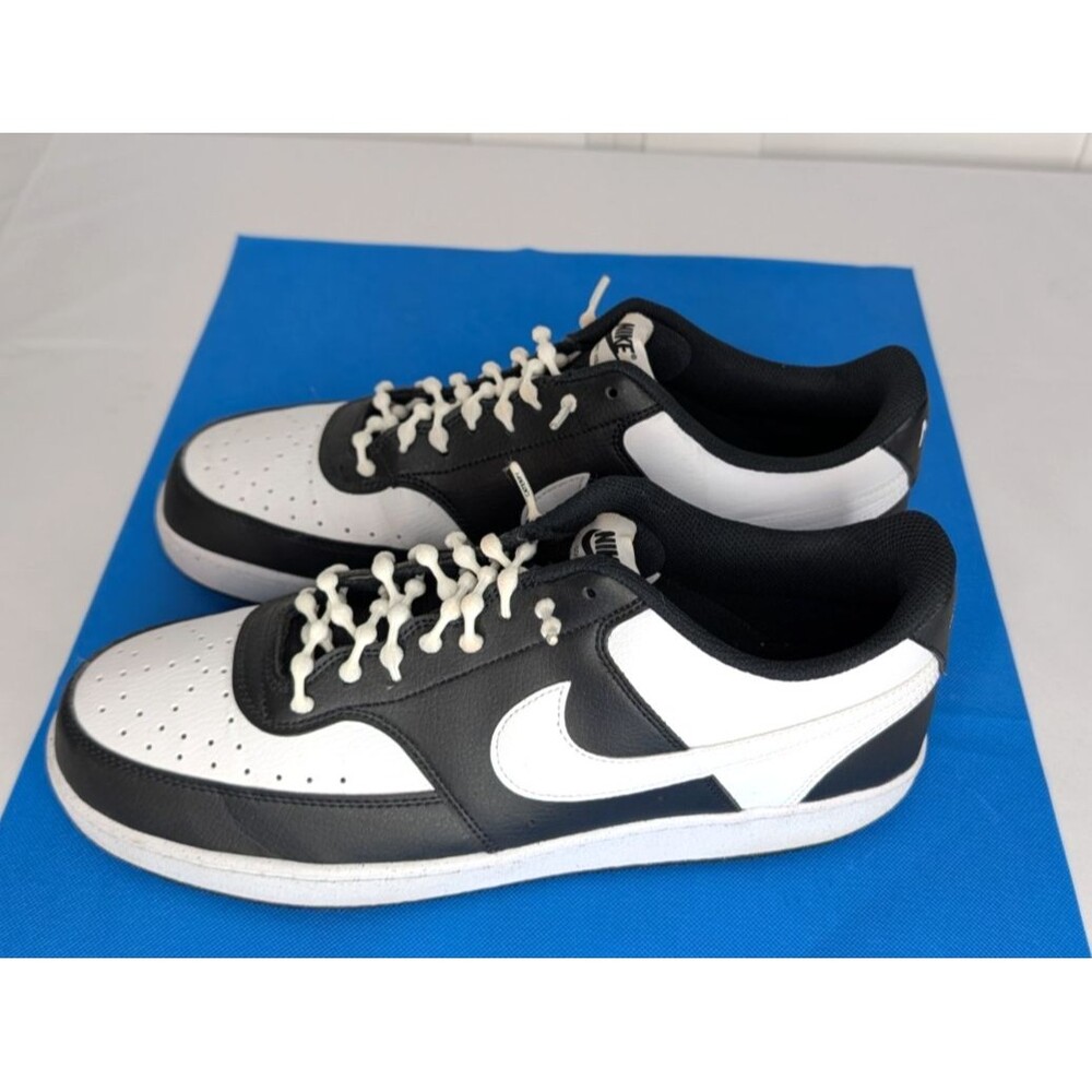 Nike Court Vision Low Mens - Black & White, Men's Size 13 - Picture 4 of 9